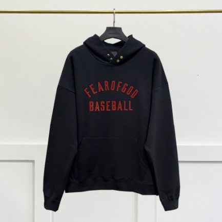 Fear Of God Baseball Black Red Hoodie